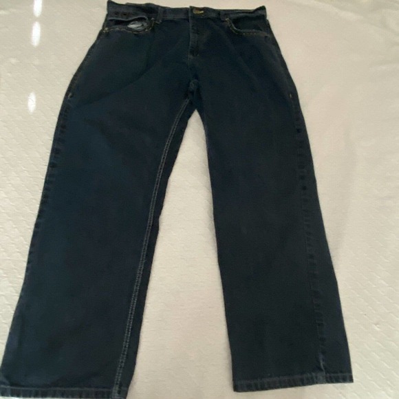 Red Ape Authentic Jeans Dark Wash Denim Embroidered Streetwear - Picture 12 of 16